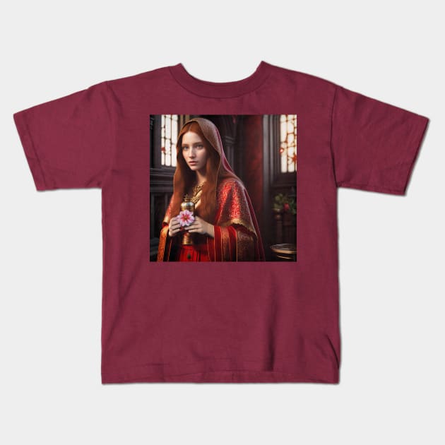 Miriam Priestess Kids T-Shirt by PurplePeacock